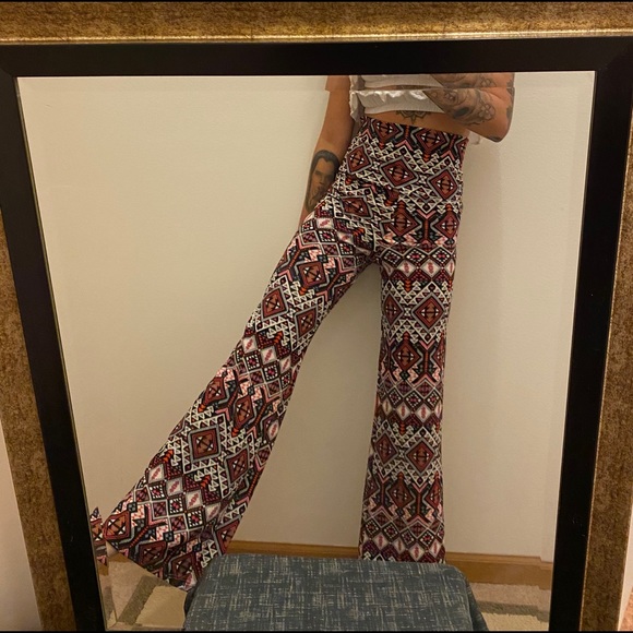 bohemian high waisted bell bottom pants - Picture 2 of 9